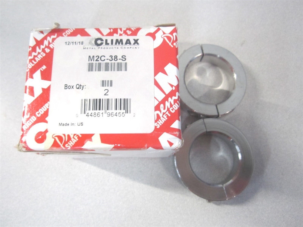 Climax (M2C-38-S) 2-3/8" Stainless Steel Clamp Shaft Colar - Lot of 2