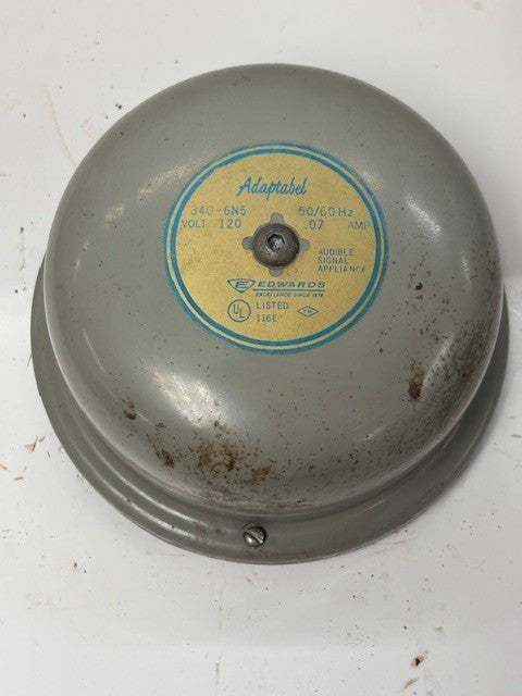 EDWARDS SIGNALING BELL 340-6N5 50/60 HZ 120 VOLTS .07 AMP
