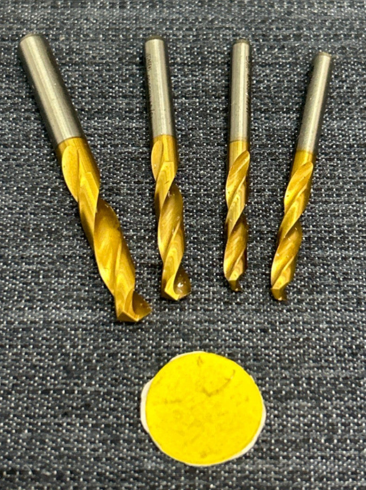 YG-1  2 FLUTE HSS DRILL BIT ASSORTED SIZES  LOT OF 4