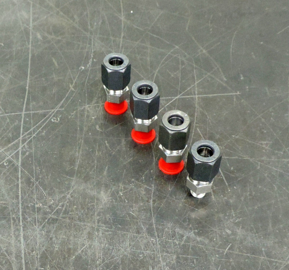 Parker 6BU SS Straight Fitting Lot of 4