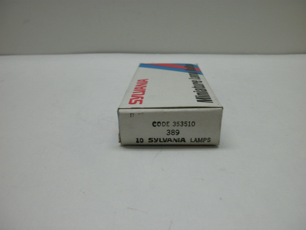 SYLVANIA 389 MINIATURE LAMP BULBS 6V 0.25A 2.2V CLEAR (LOT OF 10) NIB