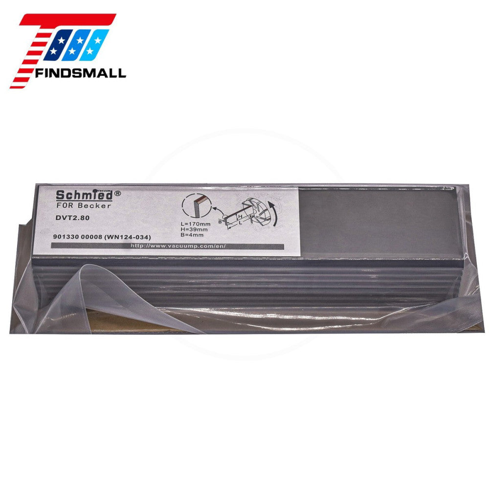 8Pcs Carbon Vane WN124-034 90133000008 for Becker Vacuum Pump DVT2.80 170*39*4mm