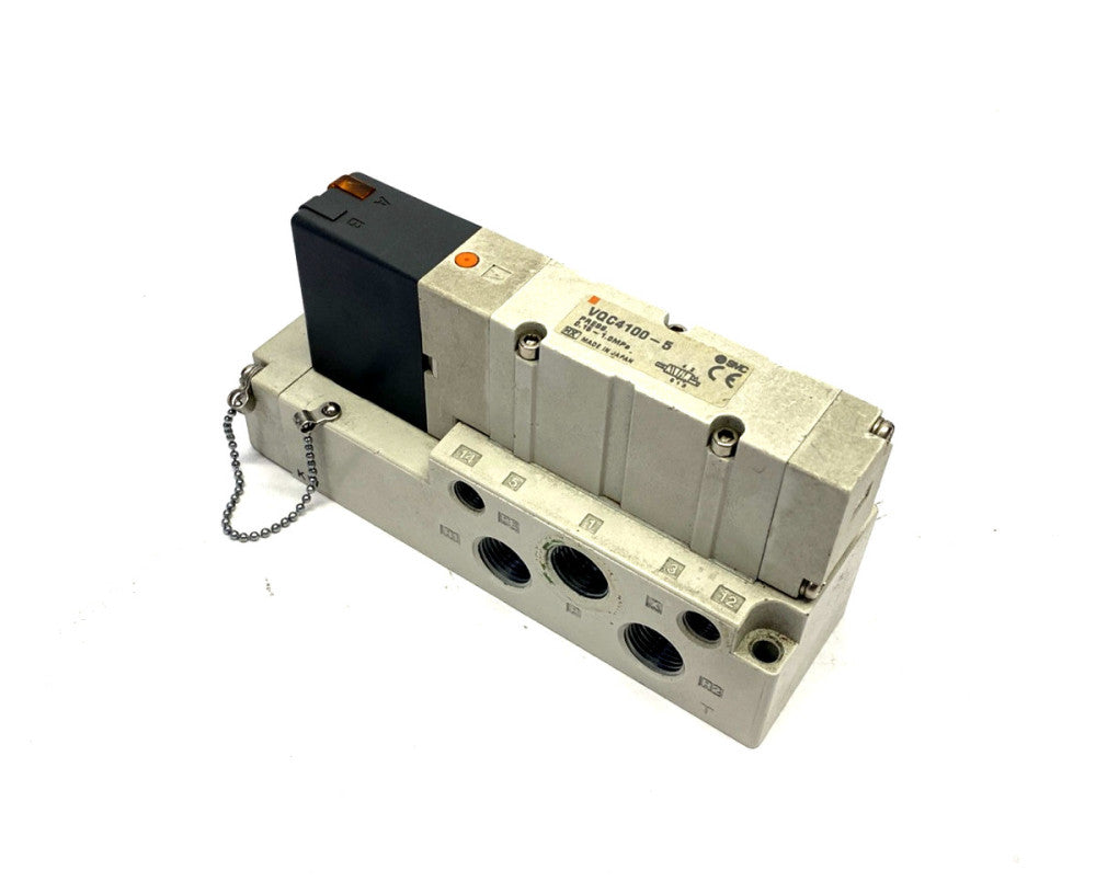 SMC VQC4100-5 Solenoid Valve & Base