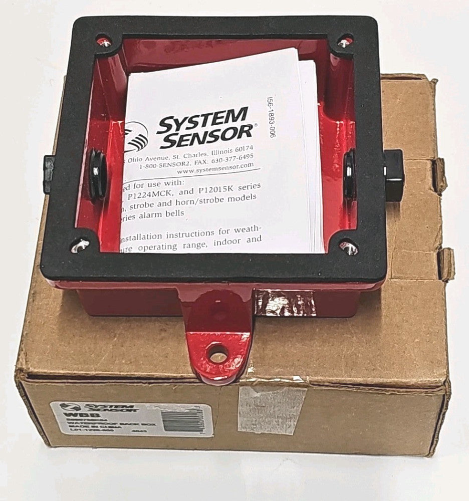 System Sensor WBB Wall Back Box – For Speaker & Strobe Mounting, Fire Alarm