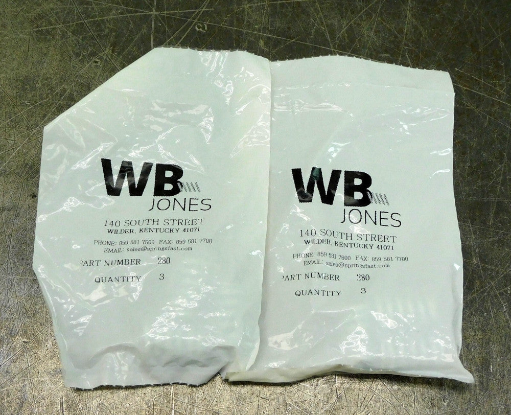 WB Jones 280 Music Wire Compression Spring .625" OD 1" Length Lot of Six (6)