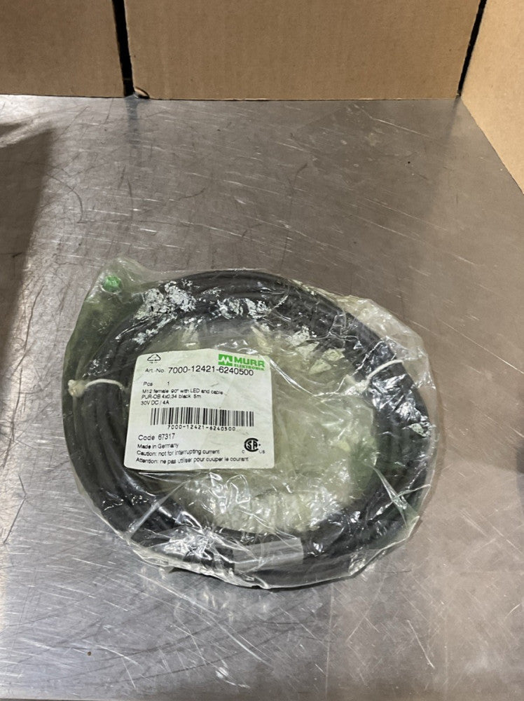 Murr Elektronik 7000-12421-6240500 M12 Female 90° With LED And Cable
