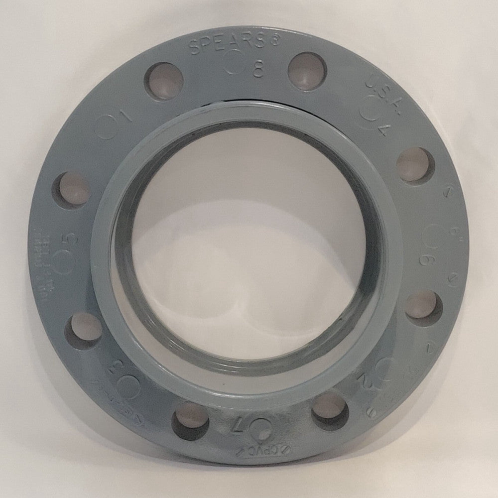 SPEARS NSF-61-G Flange, 6 Inch, CPVC, 150 PSI, Bolt Torque 40 FT-LBS SCH 80