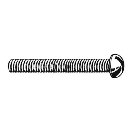 Zoro Select U48210.021.0150 #12-24 X 1-1/2 In Slotted Round Machine Screw,