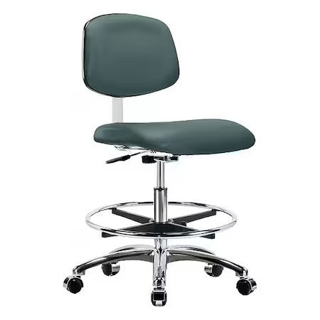 Zoro Select Br-Clr-Vmbch-Cr-Cf-Cc-8546 Clean Room Chair Ergonomic Chair,