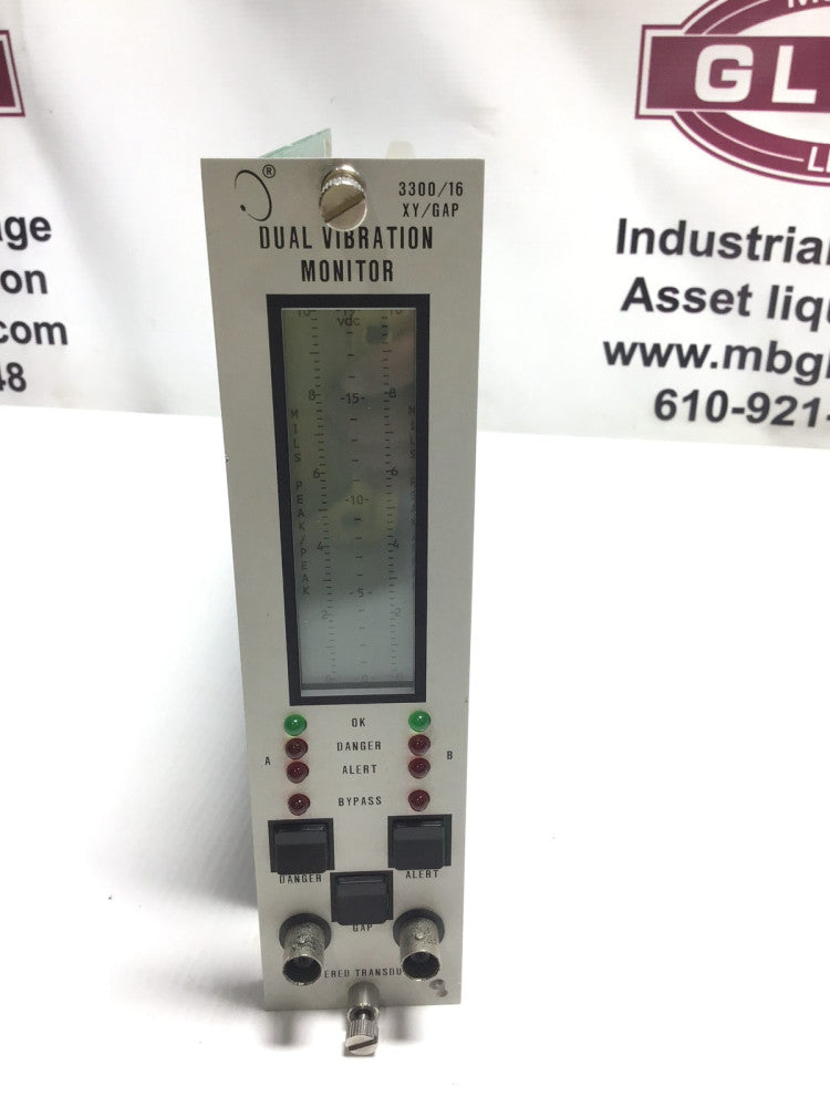 Bently Nevada 3300/16-03-01-00-00-00-00 Dual Vibration XY/GAP Monitor