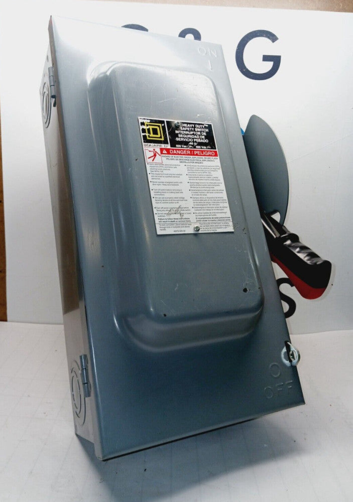 NEW SQUARE D 60 AMP 600 V AC/DC NON-FUSIBLE SAFETY SWITCH DISCONNECT HU362