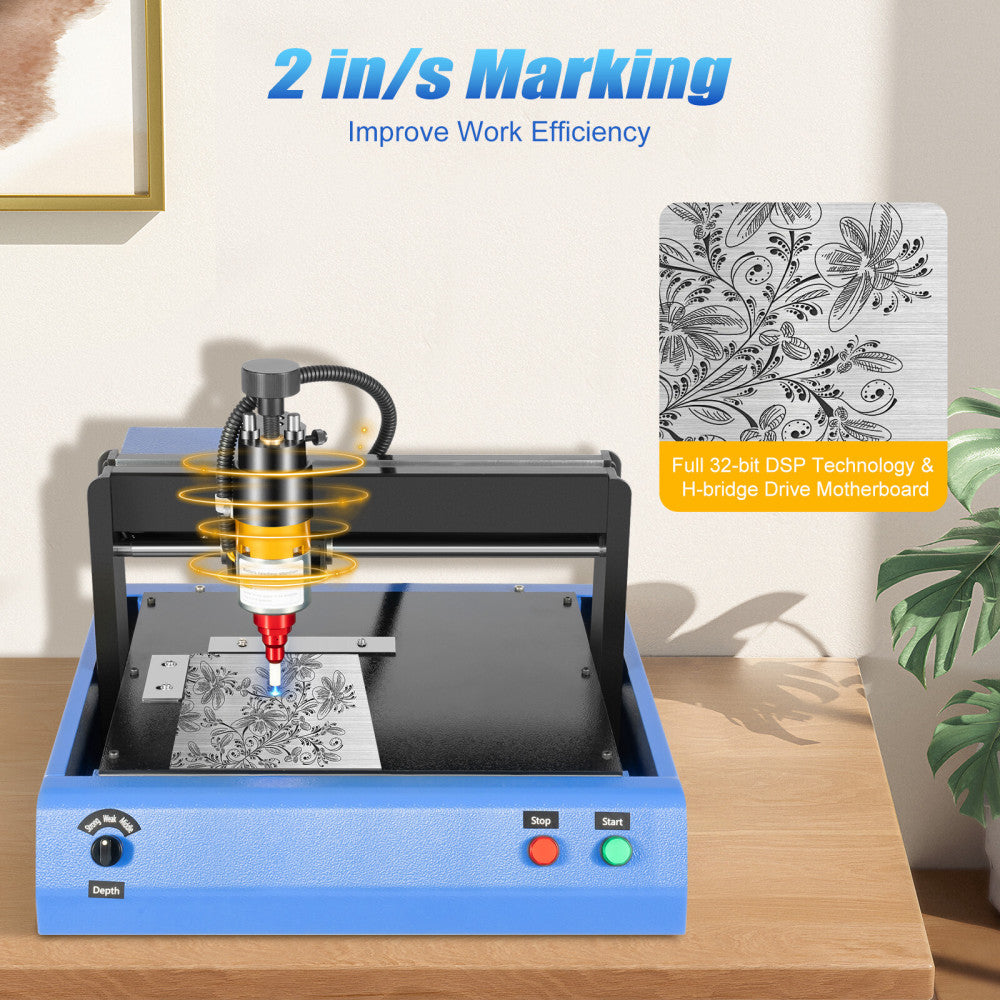 Electric Metal Marking Machine Dot Peen 200x150mm For Number Letter Label 400W