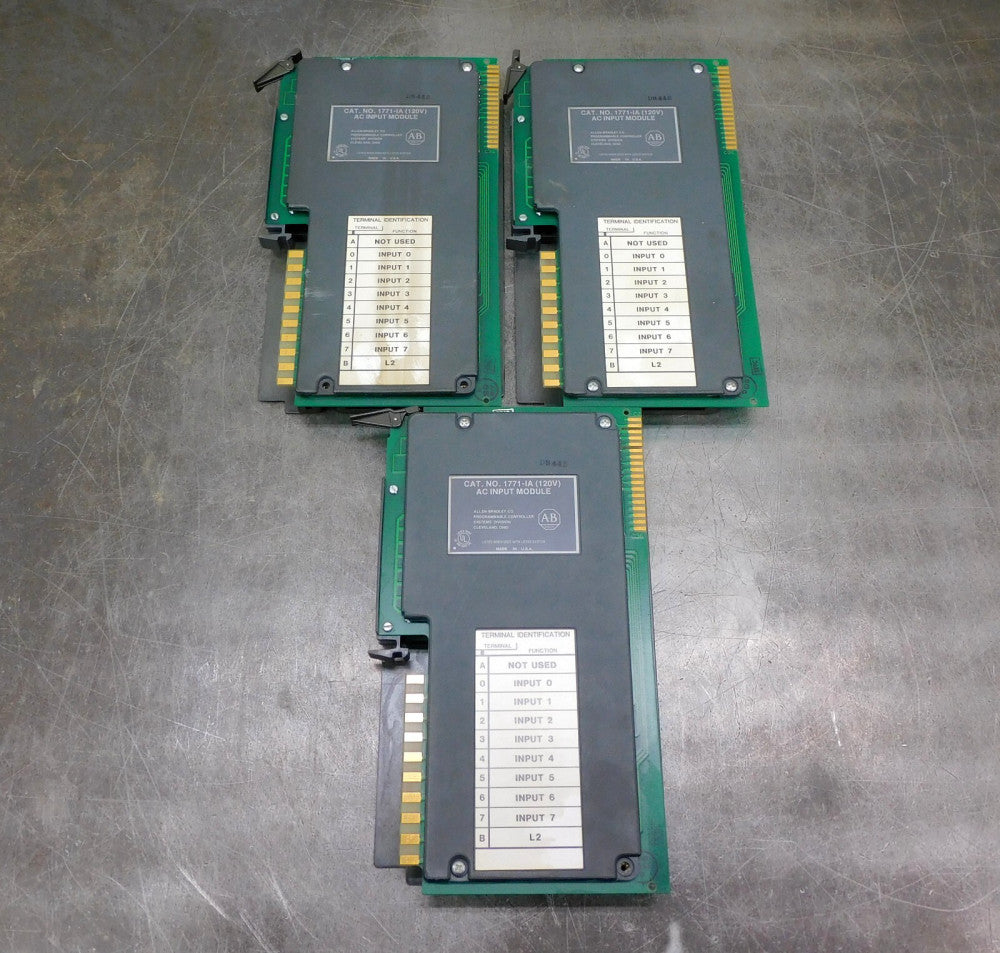 Allen-Bradley 1771-1A AC Input Module 120V 50/60 Hz Lot of Three (3)