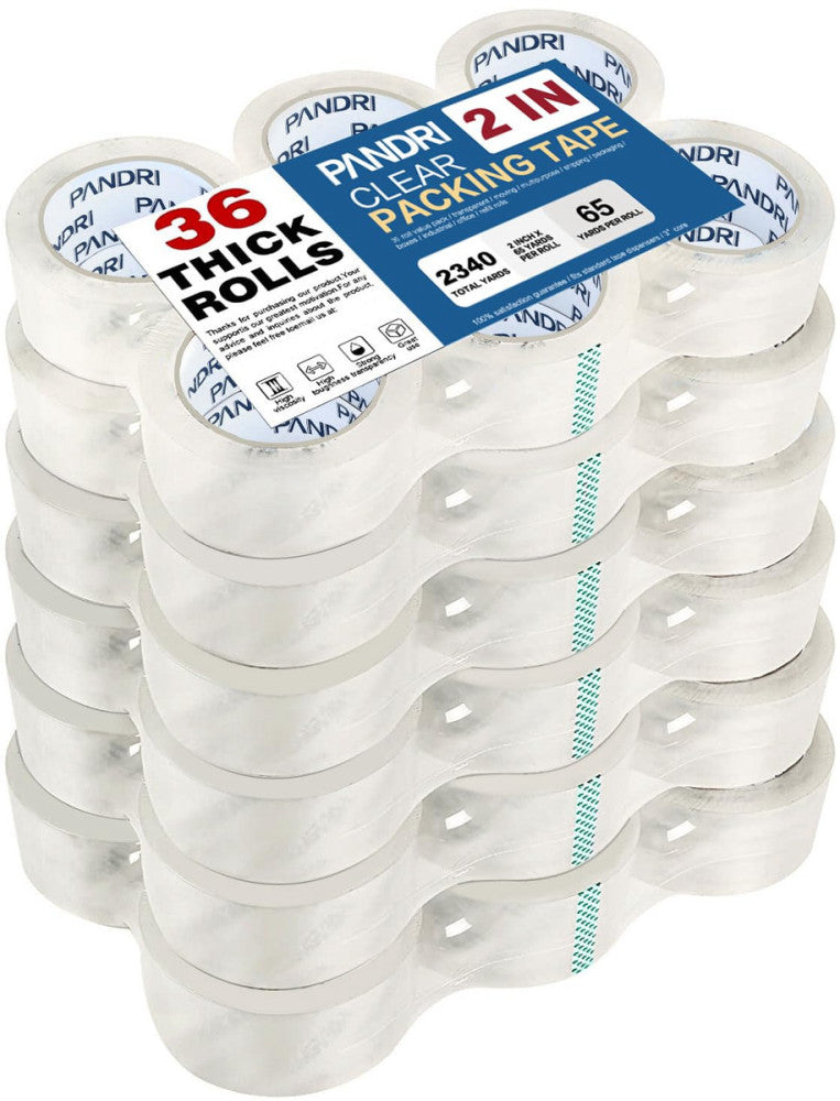 Packing Tape, 36 Rolls Heavy Duty Clear Packaging Tape for Shipping Packaging Mo