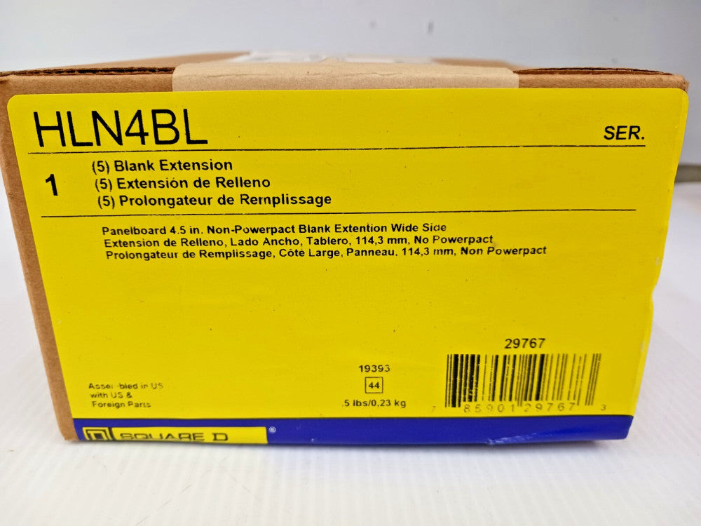 NEW SQUARE D (5) 4.5 IN NON-POWERPACT BLANK EXTENTION WIDE SIDE HLN4BL