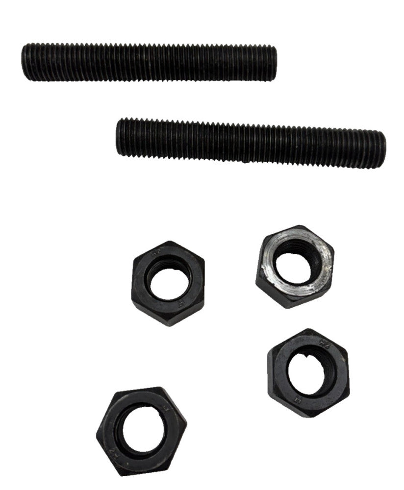 FULLY THREADED STUD WITH TWO HEX NUTS, 7/8"-9, GRADE B7,BLACK OXIDE