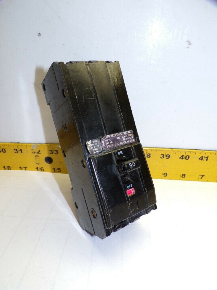 SQUARE D 80 AMP CIRCUIT BREAKER 240 VAC 3 POLE  Q1L380