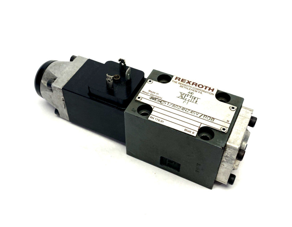 Bosch Rexroth 4WE6C51/AG24NZ45V/B08 Solenoid Directional Spool Valve