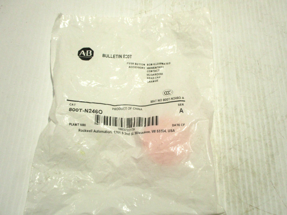 NEW ALLEN-BRADLEY 800T-N246O ORANGE MUSHROOM HEAD CAP