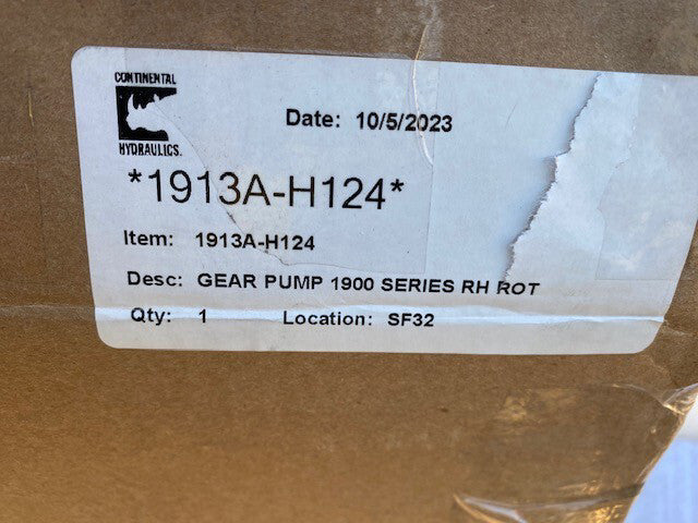 Continental Hydraulics 1913A-H124 Hydraulic Gear Pump 1900 Series RH