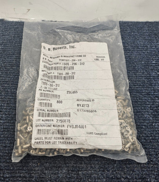 ( QTY 1000 ) PennEngineering TSOS-256-312: Threaded Standoffs