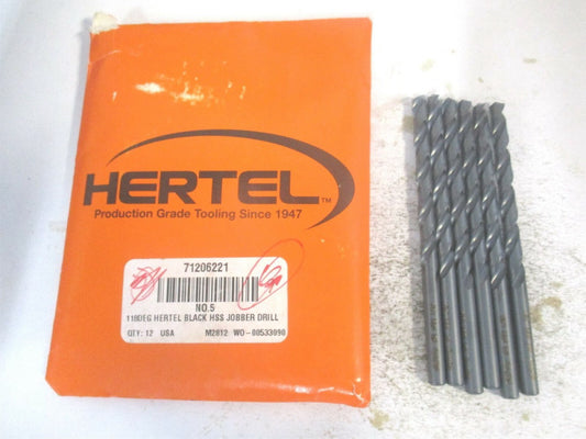 (71206221) #5 x 2-1/2" x 3-3/4" 118° High Speed Steel Jobber Drill - Pack of 6