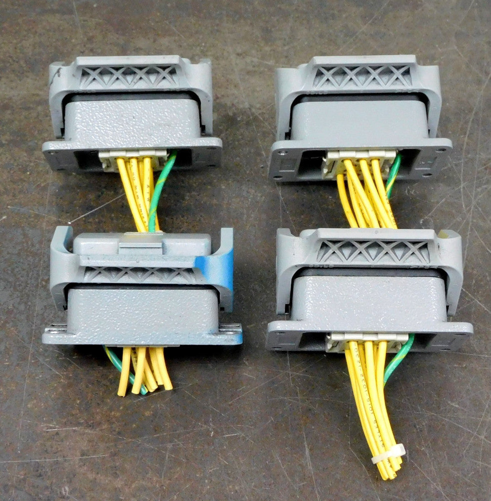 Harting - PC-GF-20 10 Pin Connector W/ Enclosure Lot of Four (4)