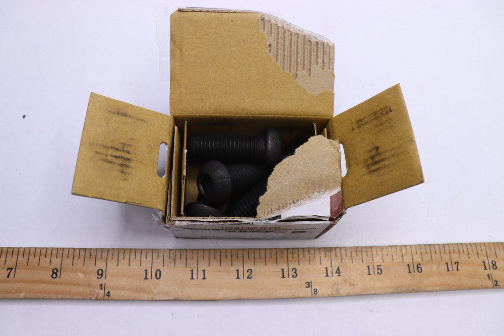 (5-Pk) Button Head Cap Screw Coarse Thread Socket Steel Balck Oxide 