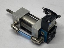 Bimba CSS-00128-A Pneumatic Cylinder w/ MAC 45A-AA1-DACA-1BA Solenoid