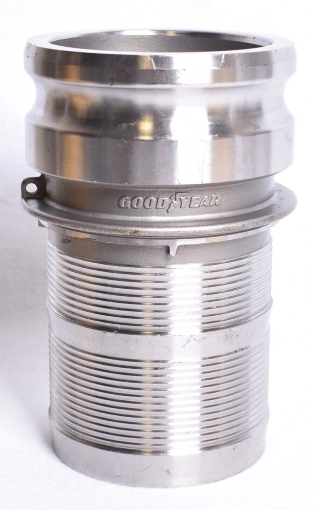 GoodYear Insta-Lock 4" Type E Male Adapter X Hose Shank SS 316 Stainless  E400SS