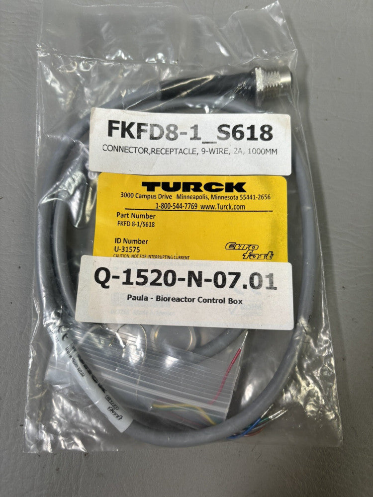 NEW  Turck FKFD 8-1/S618 M Series Connector U-31575