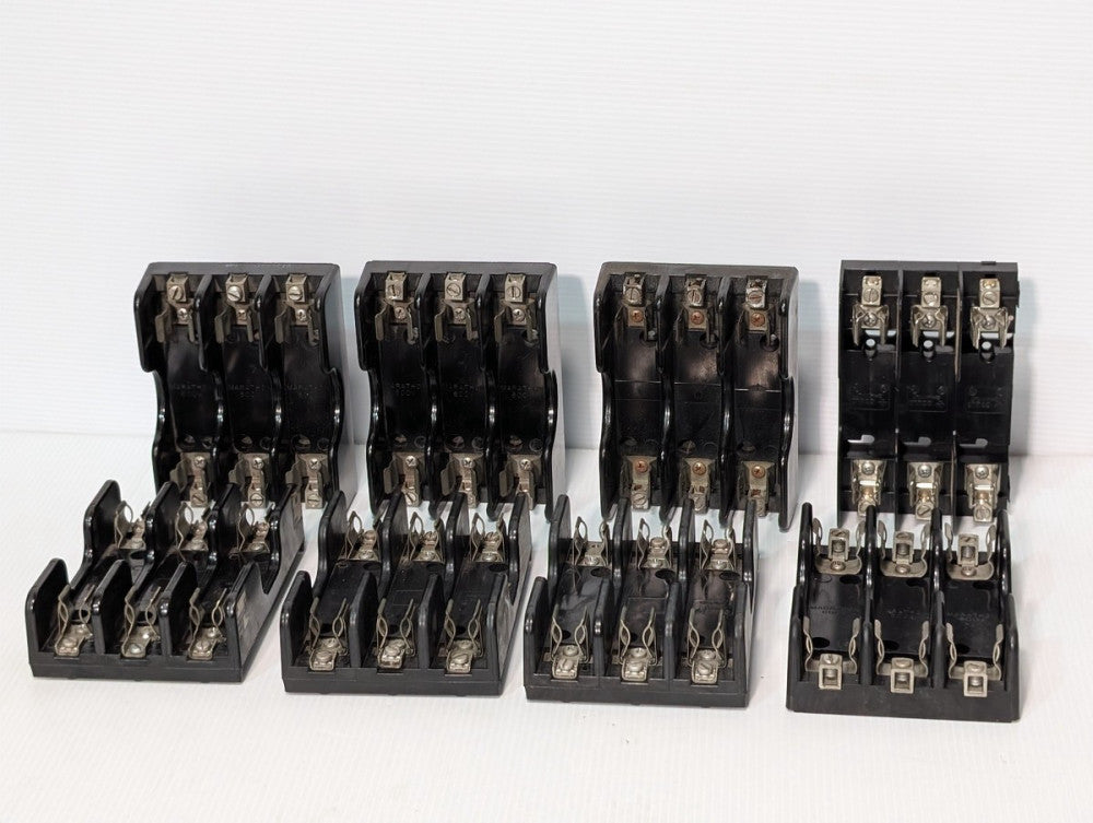 (8): Assorted Fuse Terminal Block Holders, Gould Shawmut, Taylor, Marathon, More