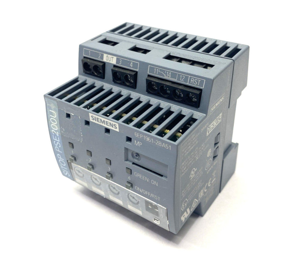Siemens 6EP1961-2BA51 SITOP PSE200U 3A NEC CLASS 2 Selectivity Module 0.5-3A