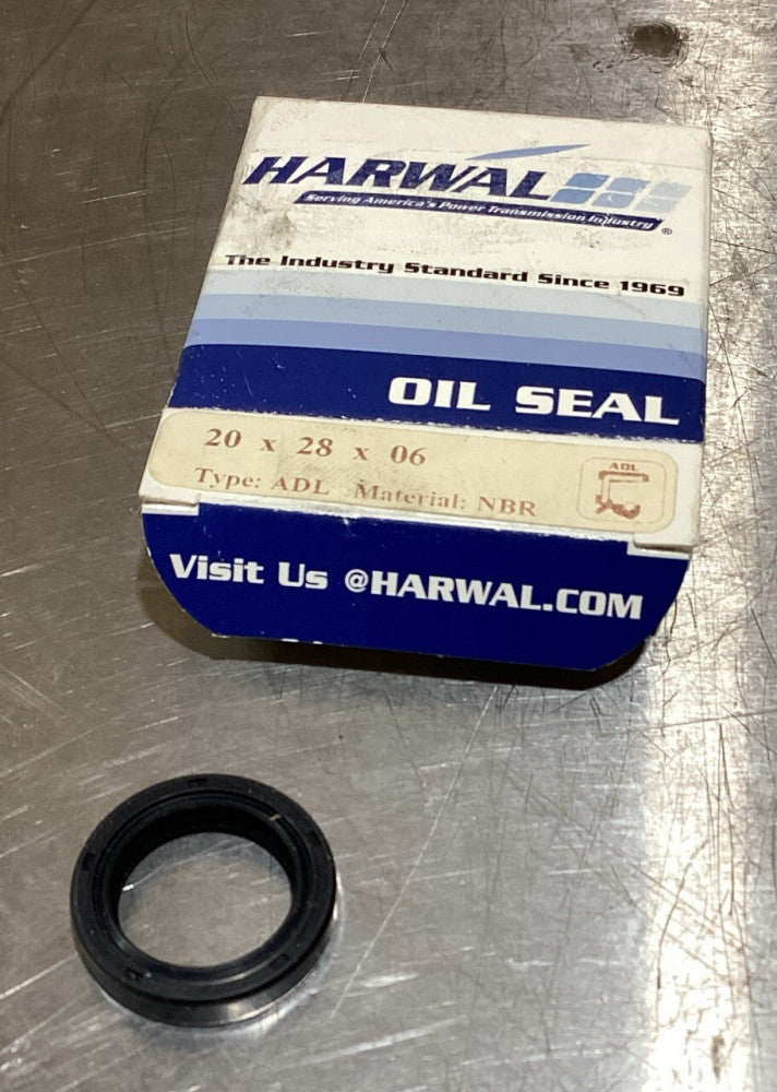 Harwal Oil Seal 20x28x6 Double Lip TC Oil Seal ADL NBR