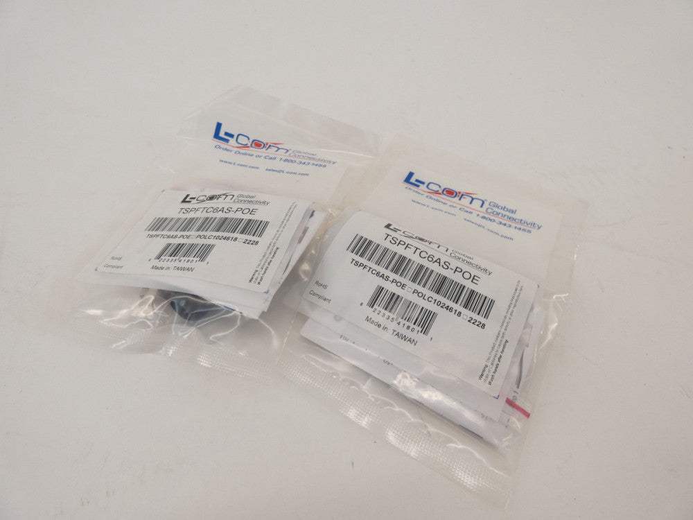 *Lot of 2* L-Com TSPFTC6AS-POE Field Termination Plug - NEW Surplus!