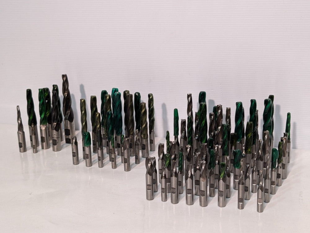 Large lot of 300+ end mills, tapered ball end, as shown in two sets of photos