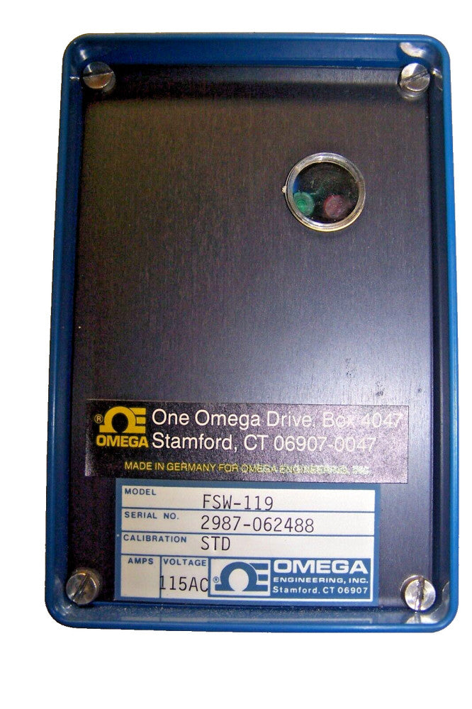 OMEGA ELECTRONIC FLOW SWITCH WITH REMOTE SENSOR 115 VOLT  FSW-119