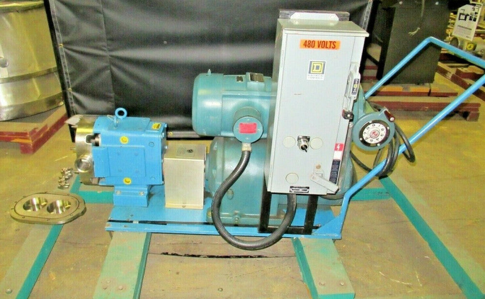 Waukesha Pump Model 60 ROTARY POSITIVE DISPLACEMENT PUMP With US VariDrive Motor