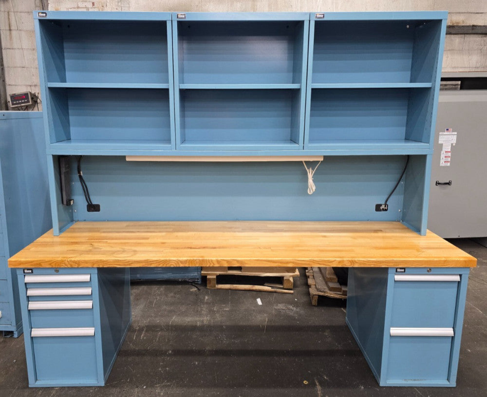 STANLEY VIDMAR MODULAR WORKBENCH WORKSTATION DESK 96" WIDE X30" DEEP X 81" TALL