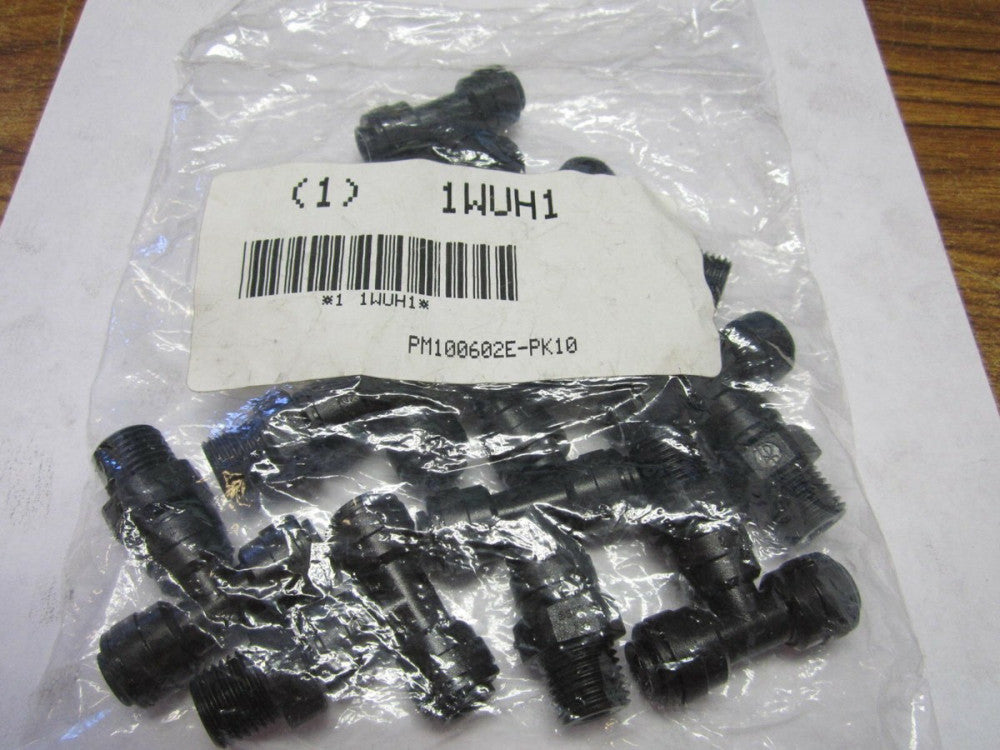 10-JOHN GUEST 6mm Tube X 1/4 Pipe Black Plastic Swivel Branch Tee Fittings