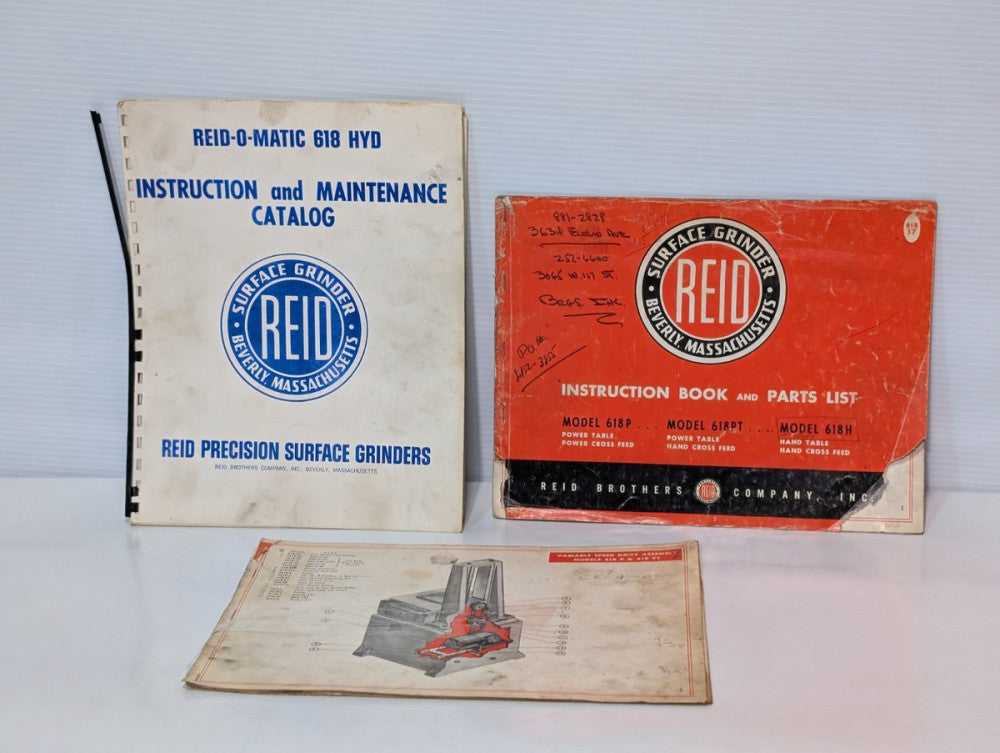Reid-O-Matic 618 Hydraulic Hyd Instruction & Maintenance Catalog & Parts List