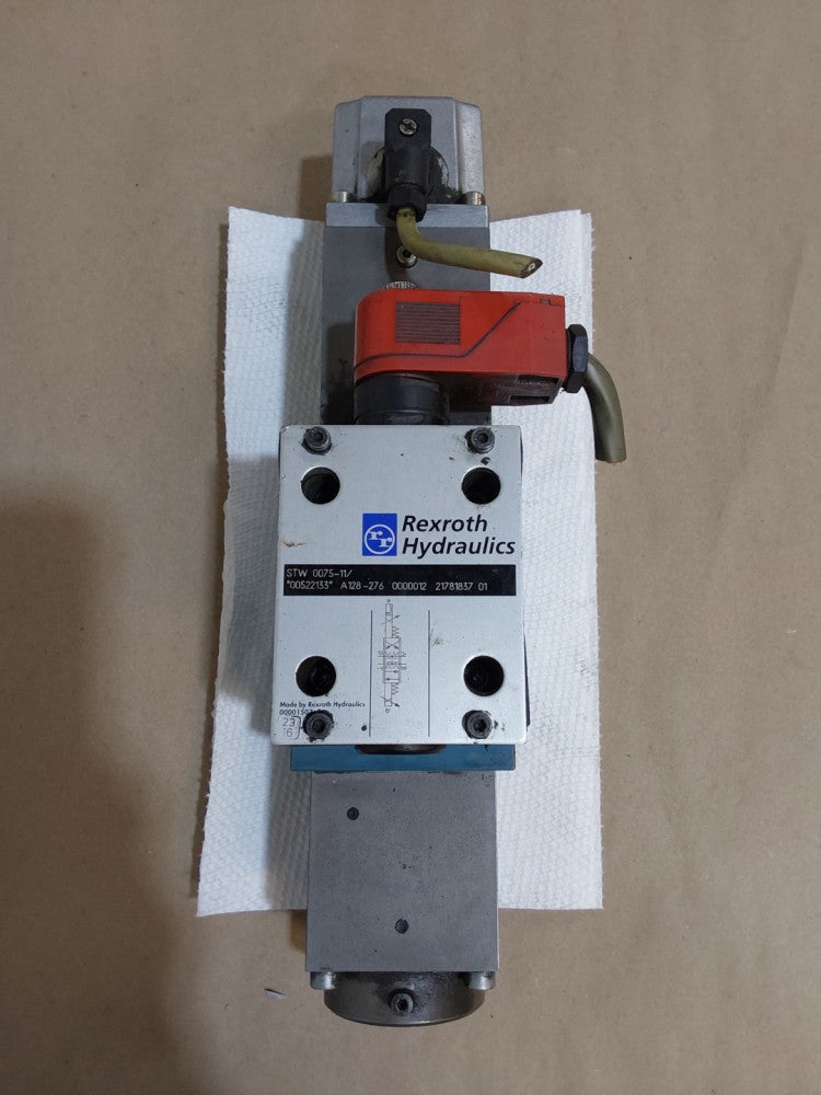 REXROTH HYDRAULIC VALVE STW 0075-11/ 000522133 A128-276 0000007 21781837 01