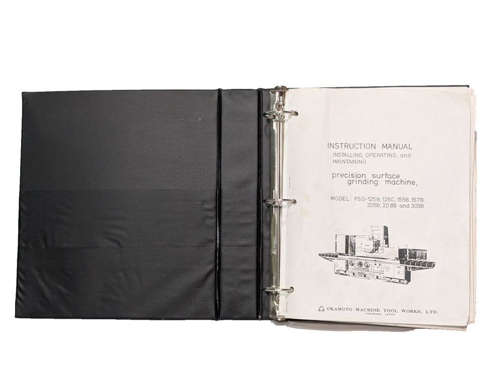 Okamoto PSG-125B, 126C, 155B, 157B, 205B, 208B, 305B Grinding Machine Manual