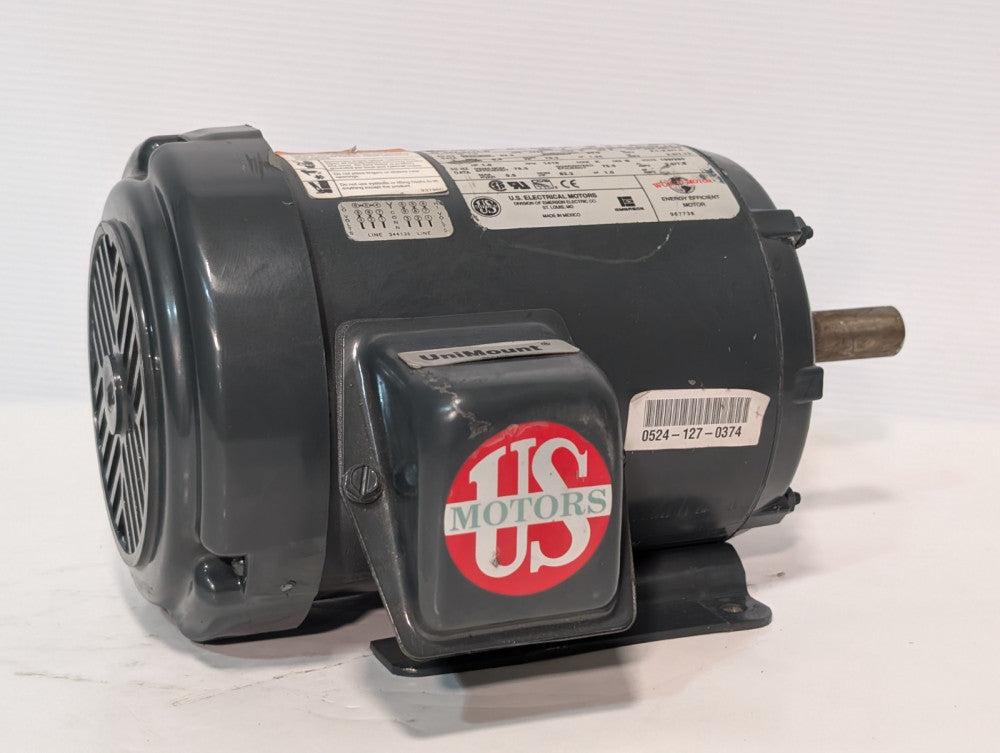 US Motors S406A World Energy Efficient Motor 1HP, 143T Frame, 1PH, 1410/1735RPM