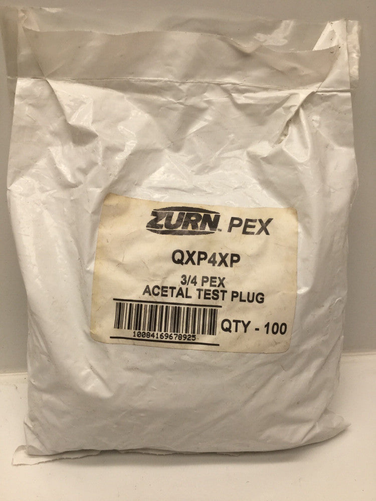ZURN PEX QXP4XP Polyalloy Test Plug, PEX Connection Type, 3/4" PEX Size (100 PK)