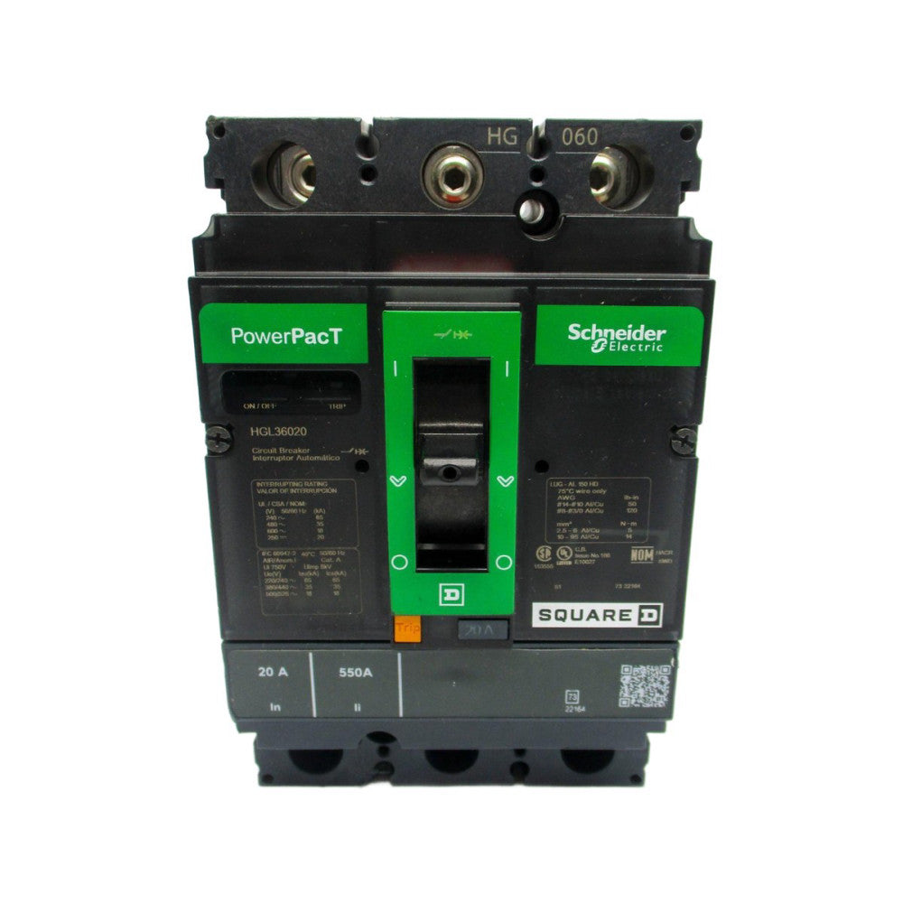 SQUARE D HGL36020 600V 20A (GREEN) (AS PICTURED) NSNP