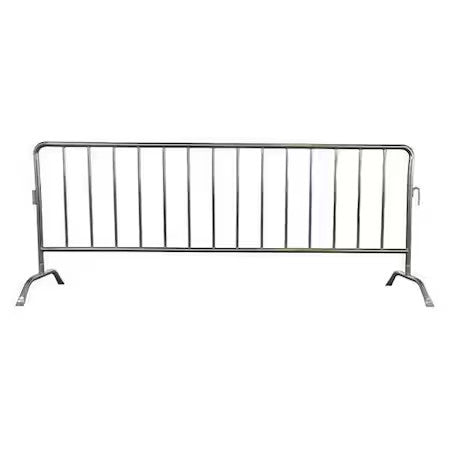 Zoro Select 31Dw16 Crowd Control Barrier, Silver, No Legend, Zinc Plated