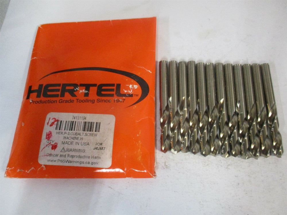 (74131194) 0.266" 135° Spiral Flute Cobalt Screw Machine Drill Bit - Pack of 12 