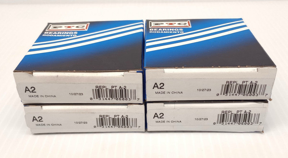 PTC A2 Tapered Roller Bearing Cone & Cup Set PTA-2 (Pack Of 4)