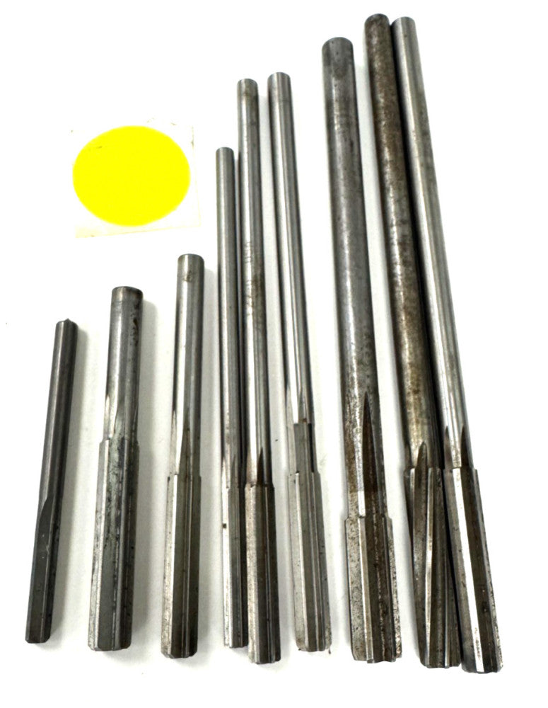 CHUCKING REAMERS 7/32" TO 13/32" (LOT OF 9) HSS
